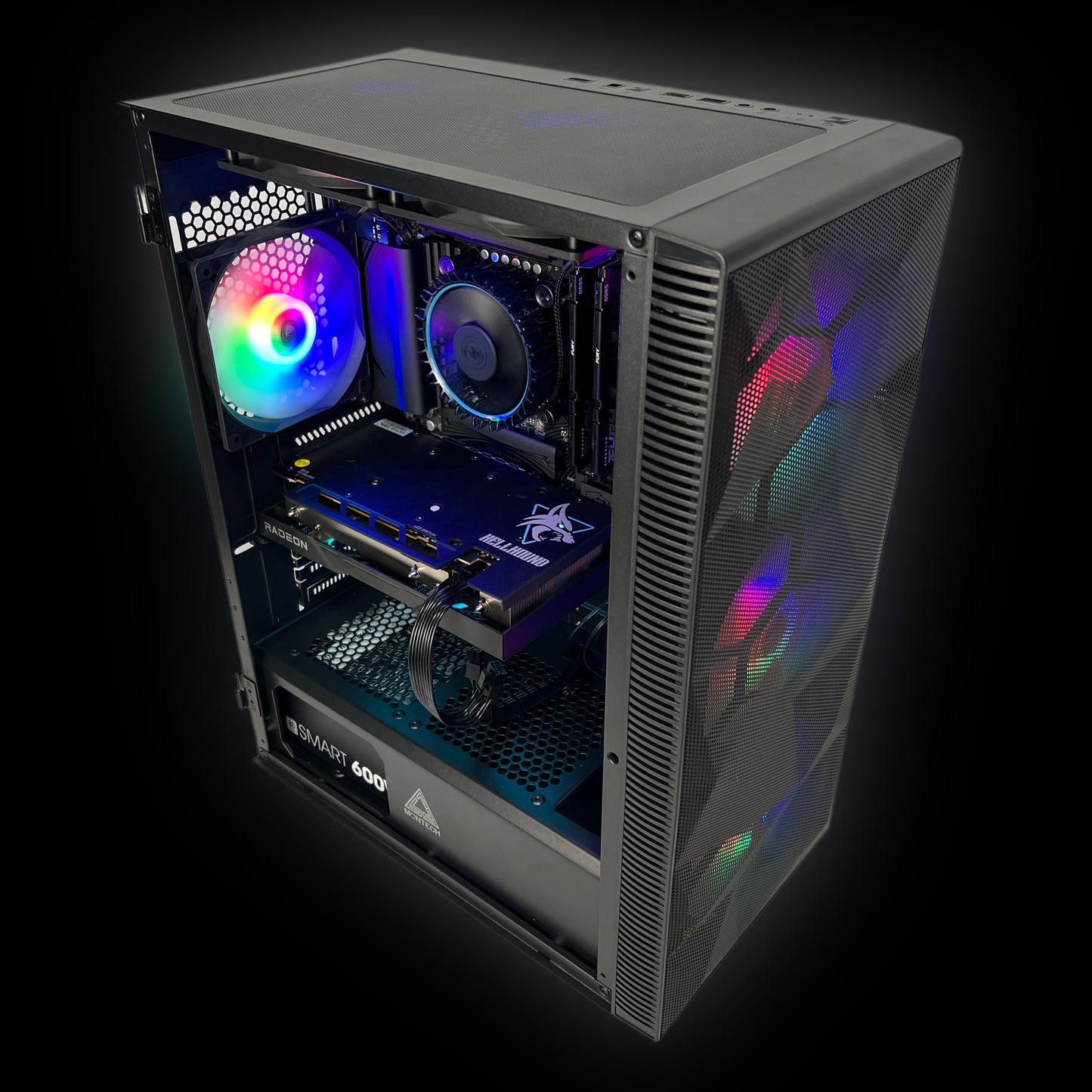Sapphire AMD RX 6650xt Hellhound GPU, Intel i3 13100f CPU Gaming Computer