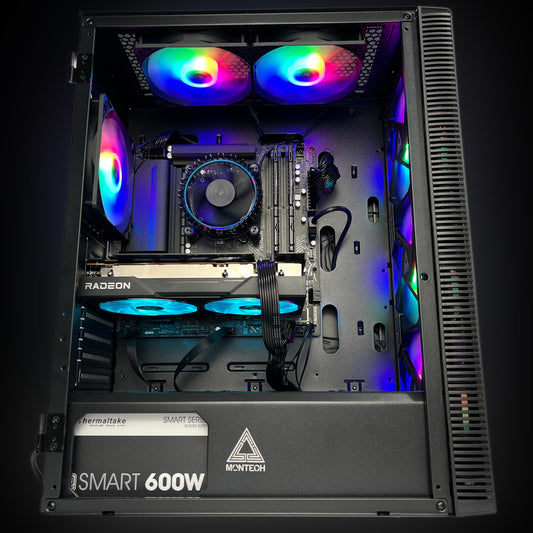 Sapphire AMD RX 6650xt Hellhound GPU, Intel i3 13100f CPU Gaming Computer