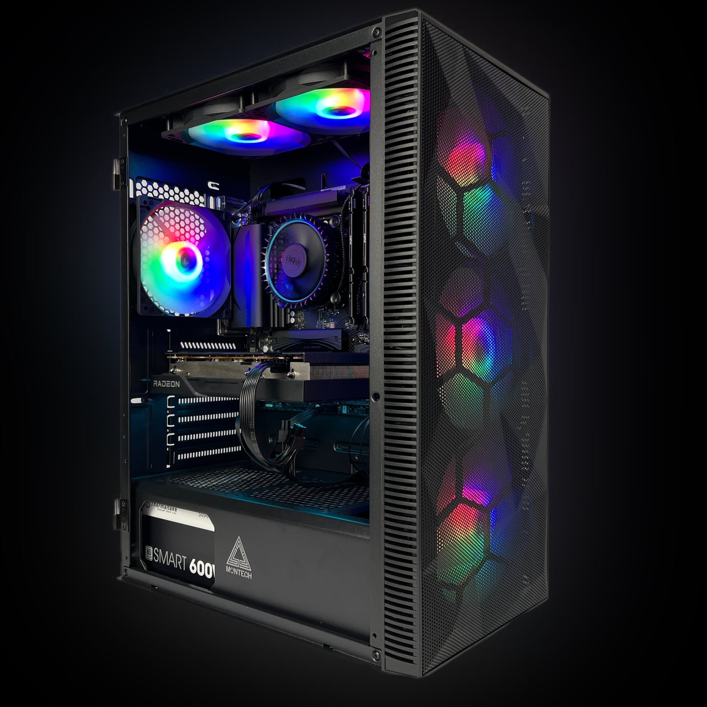 Sapphire AMD RX 6650xt Hellhound GPU, Intel i3 13100f CPU Gaming Computer